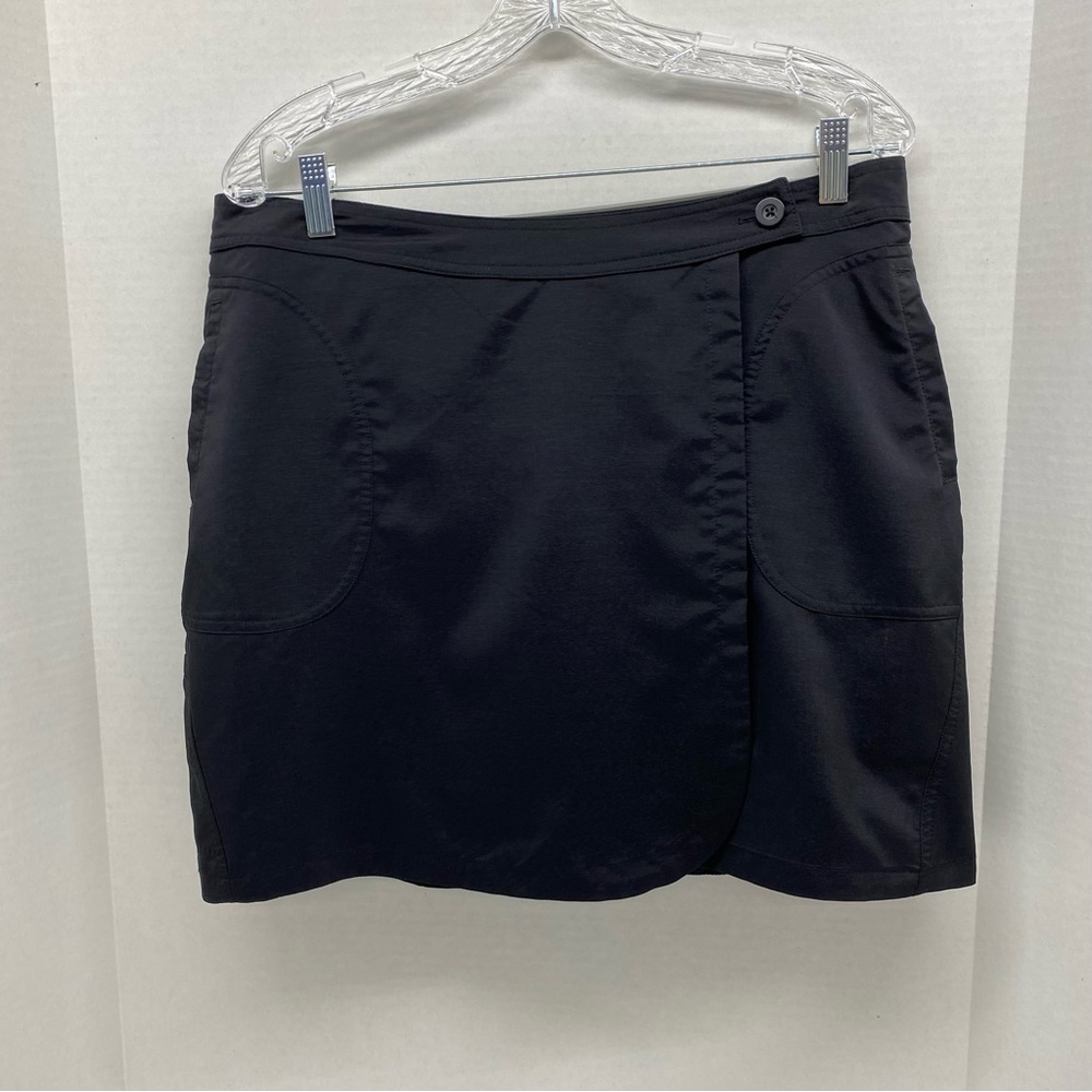 Magellan Sportswear Black Wrap Around Skort Size 12 Two Pockets w/1 Side Pocket
